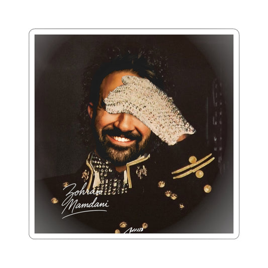 Smiling Man Portrait Kiss-Cut Sticker — Retro Glam Decorative Laptop Sticker
