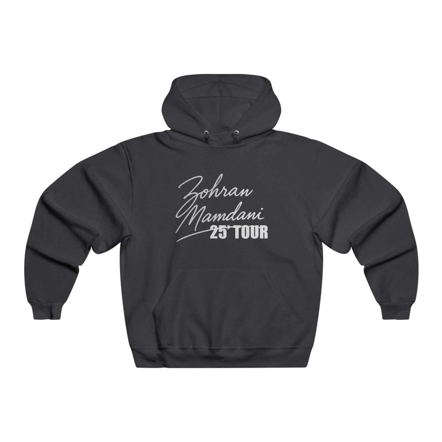 Zohran Mamdani 25 Tour Hoodie — Vintage Tour Pullover with Back Portrait Design