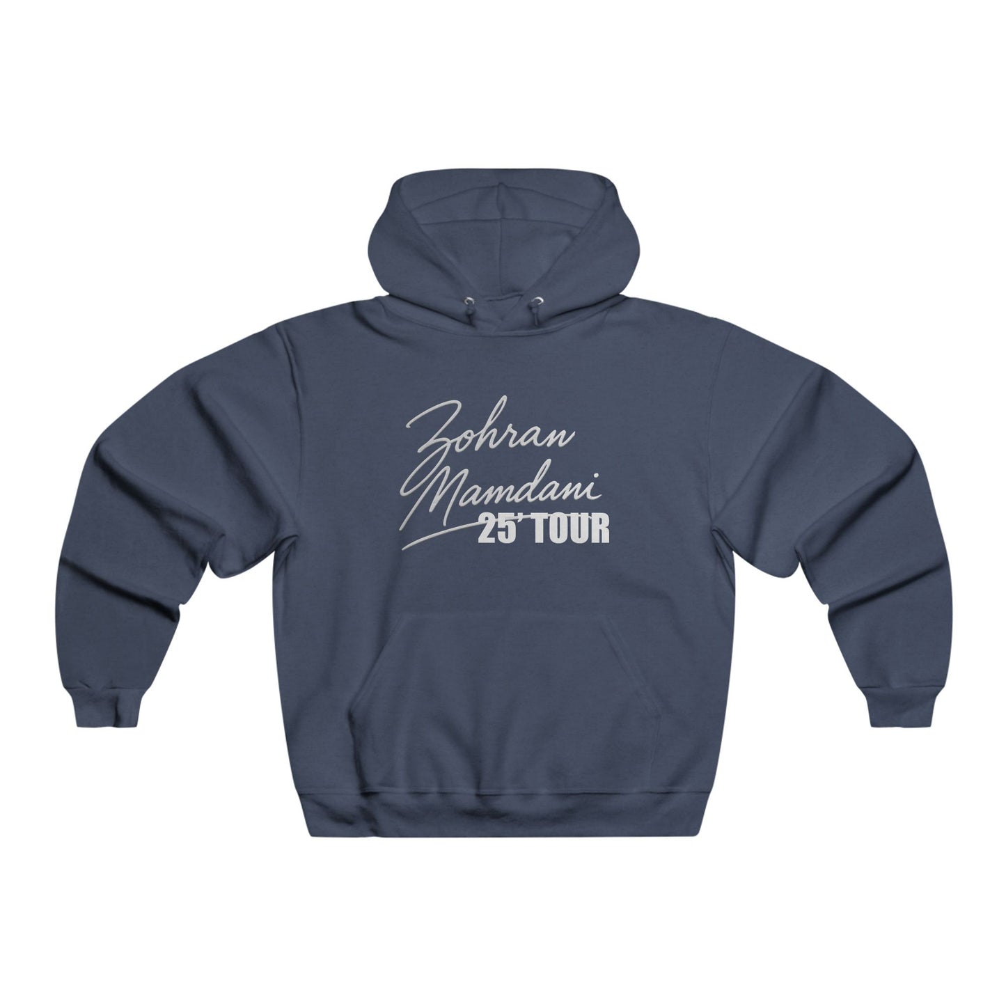Zohran Mamdani 25 Tour Hoodie — Vintage Tour Pullover with Back Portrait Design
